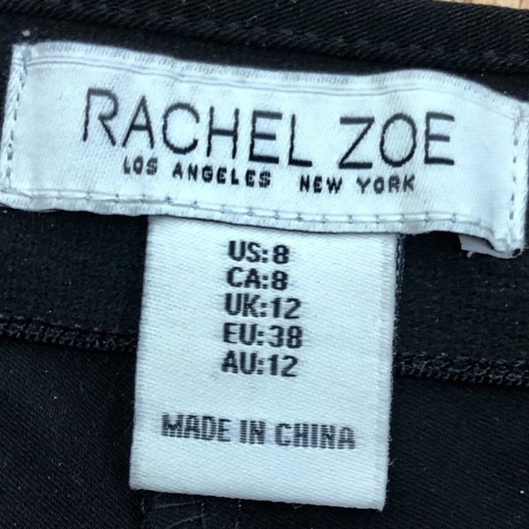 Rachel Zoe Dress Casual Pants Hi-Rise Straight Leg Black Size 8 Slacks - Picture 13 of 13